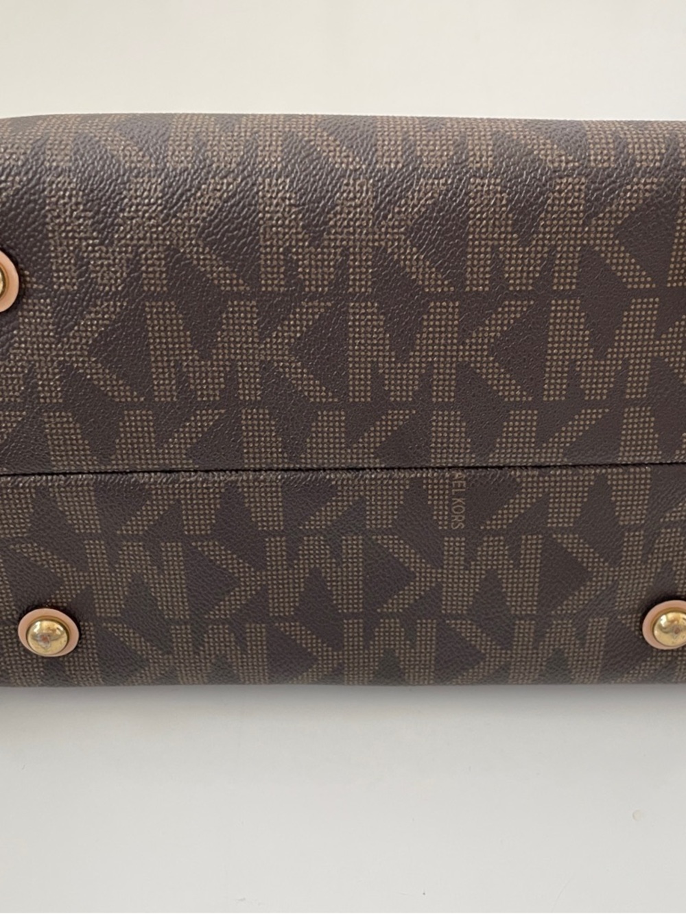 Michael Kors Grayson Barrel Leather Handbag in Brown - Picture 9 of 16
